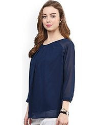 swagg western blue stylish georgette top