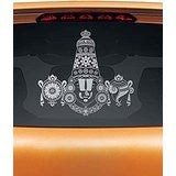 Tirupati Balaji Car Sticker Silver Colour for Rear Glass