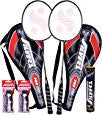 Silver's Pro-170 2 Racquets plus 1 Box S/C Marvel plus 2 PVC Grips Badminton Racquet (Racquet color may vary)